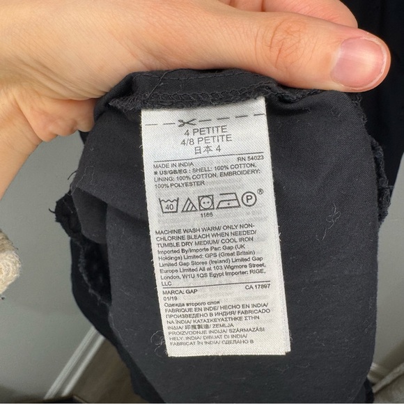 GAP Eyelet Embroidered Midi Dress Petite Size 4 - Picture 10 of 11